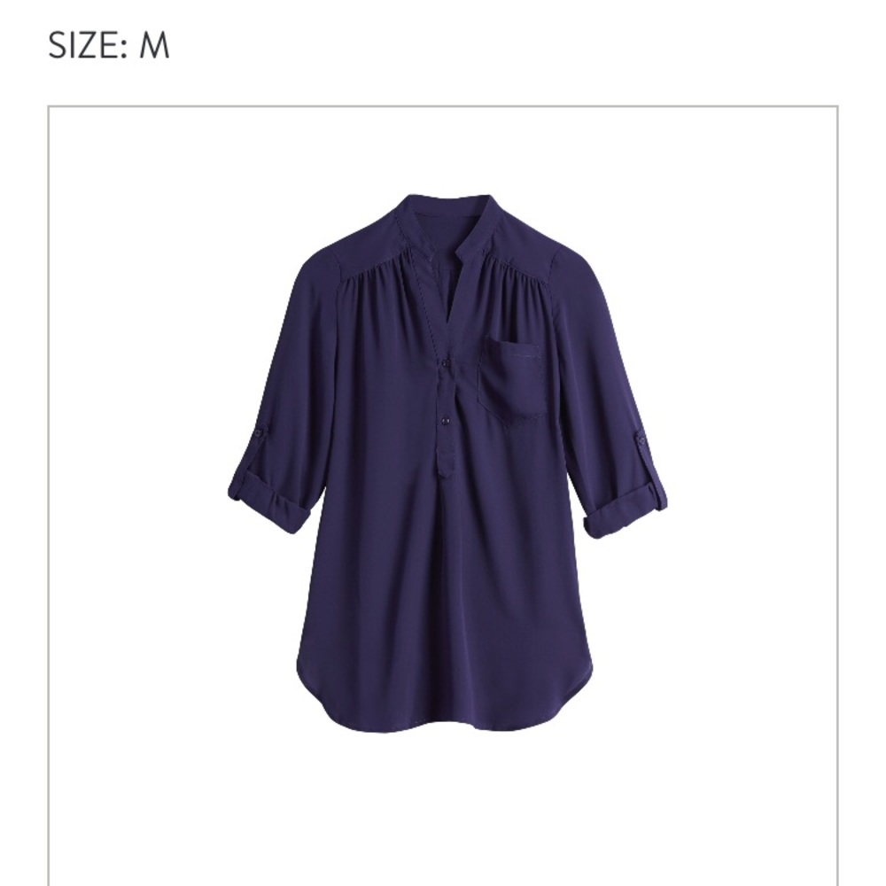 Colibri Solid tab sleeve blouse